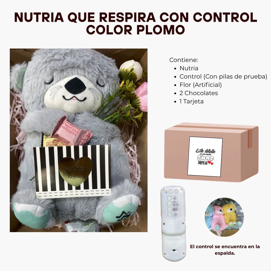 NUTRIA DORMILONA con control - Plomo